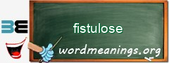 WordMeaning blackboard for fistulose